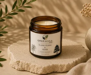 El Yapımı Doğal Soya Mumu  | Ylang Ylang & Sedir
